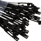 Easy Release Cable Ties 4.8mm x 250mm Releasable Reusable Black [25 Pack]