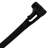 Releasable Cable Ties 7.6mm x 180mm Reusable Black [100 Pack]