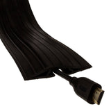 Black Rubber Floor Cable Protector Cover 19 x 9.5mm Inner Channel 4.5m