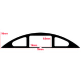 Black Rubber Floor Cable Protector Cover 19 x 9.5mm Inner Channel 9m