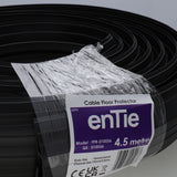 Black Rubber Floor Cable Protector Cover 19 x 9.5mm Inner Channel 4.5m