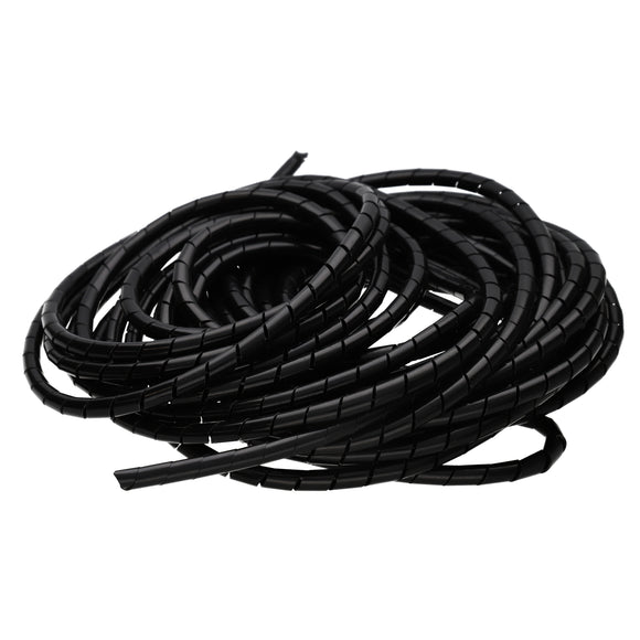 Spiral Cable Tidy for 4 to 50mm Cables PVC for Home/Office Safety Black 10m