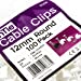 Round White 12mm Cable Clips Secure Fastenings Cables LARGE [100 Pack]