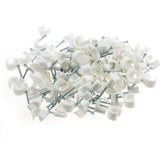 Cable Clip Hook Style  8mm to 12mm Round for Fastenings Cables White [100 Pack]