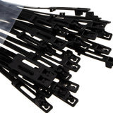 Easy Release Cable Ties 4.8mm x 220mm Releasable Reusable Black [25 Pack]