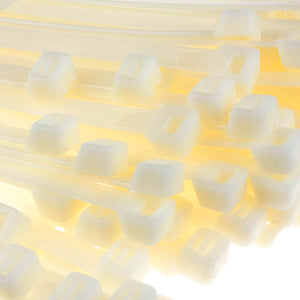 enTie Natural White Cable Ties 7.6mm x 500mm Nylon 66 UL Approved [100 Pack]